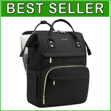 Load image into Gallery viewer, Professional Black Laptop Backpack for Women - Perfect for Teachers and Nurses