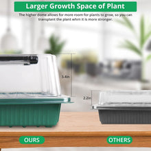 Load image into Gallery viewer, Premium 80 Cells Seedling Starter Trays with Brightness Control &amp; Drainage Holes