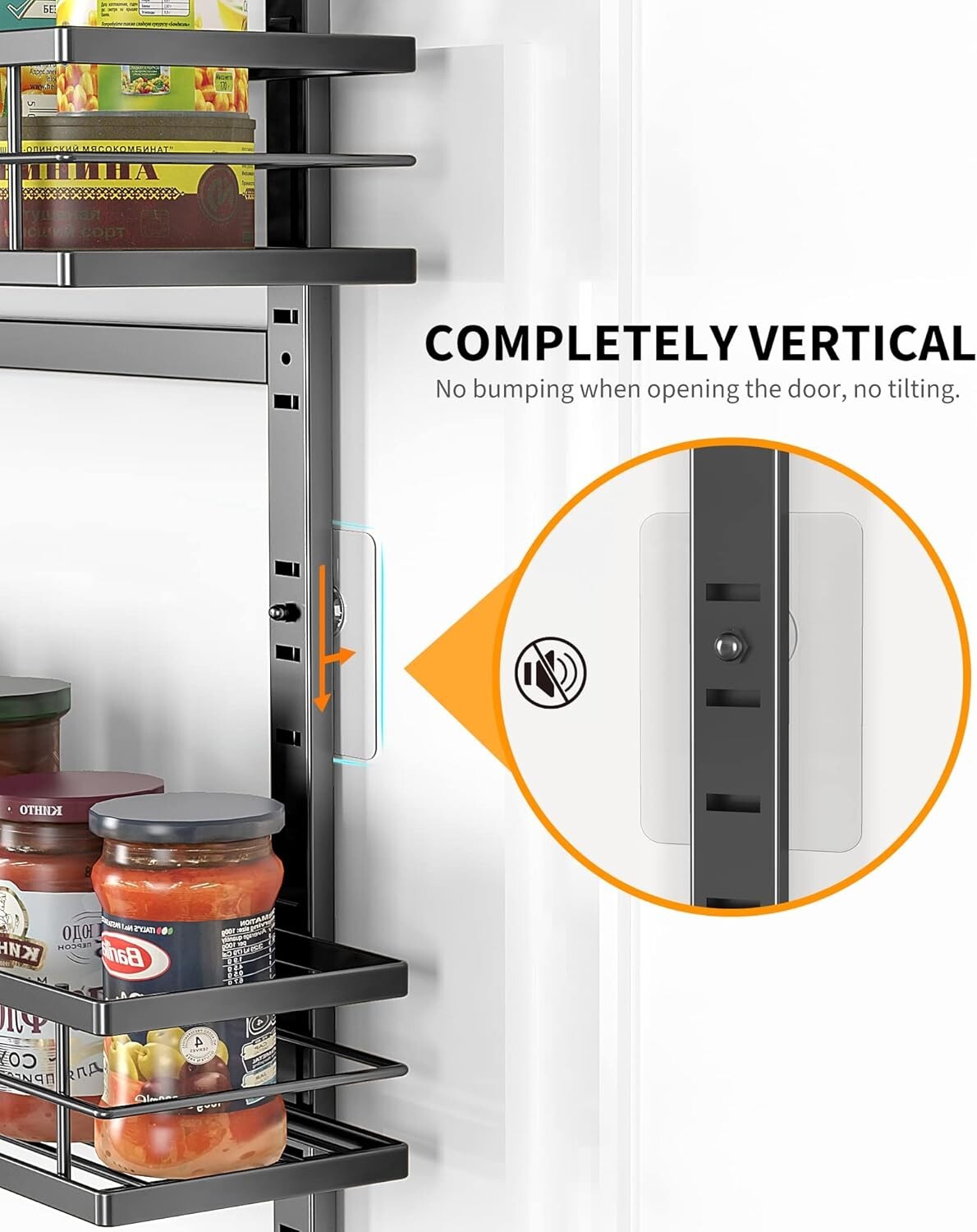 Adjustable Black Metal Pantry Organizer - 6 Layers for Kitchen & Home Essentials