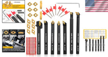 Load image into Gallery viewer, Ultimate 21-Pc Lathe Tool Holder Set with Carbide Inserts for High Precision