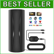Load image into Gallery viewer, Portable Digital TV Antenna with Built-in Amplifier - 1400+ Channels Available
