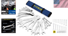 Load image into Gallery viewer, Professional 18-Piece Metric &amp; SAE Wrench Collection - Polished Chrome Finish