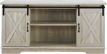 Load image into Gallery viewer, Charming 58-Inch Stone Grey TV Stand with Sliding Doors and 3 Adjustable Shelves