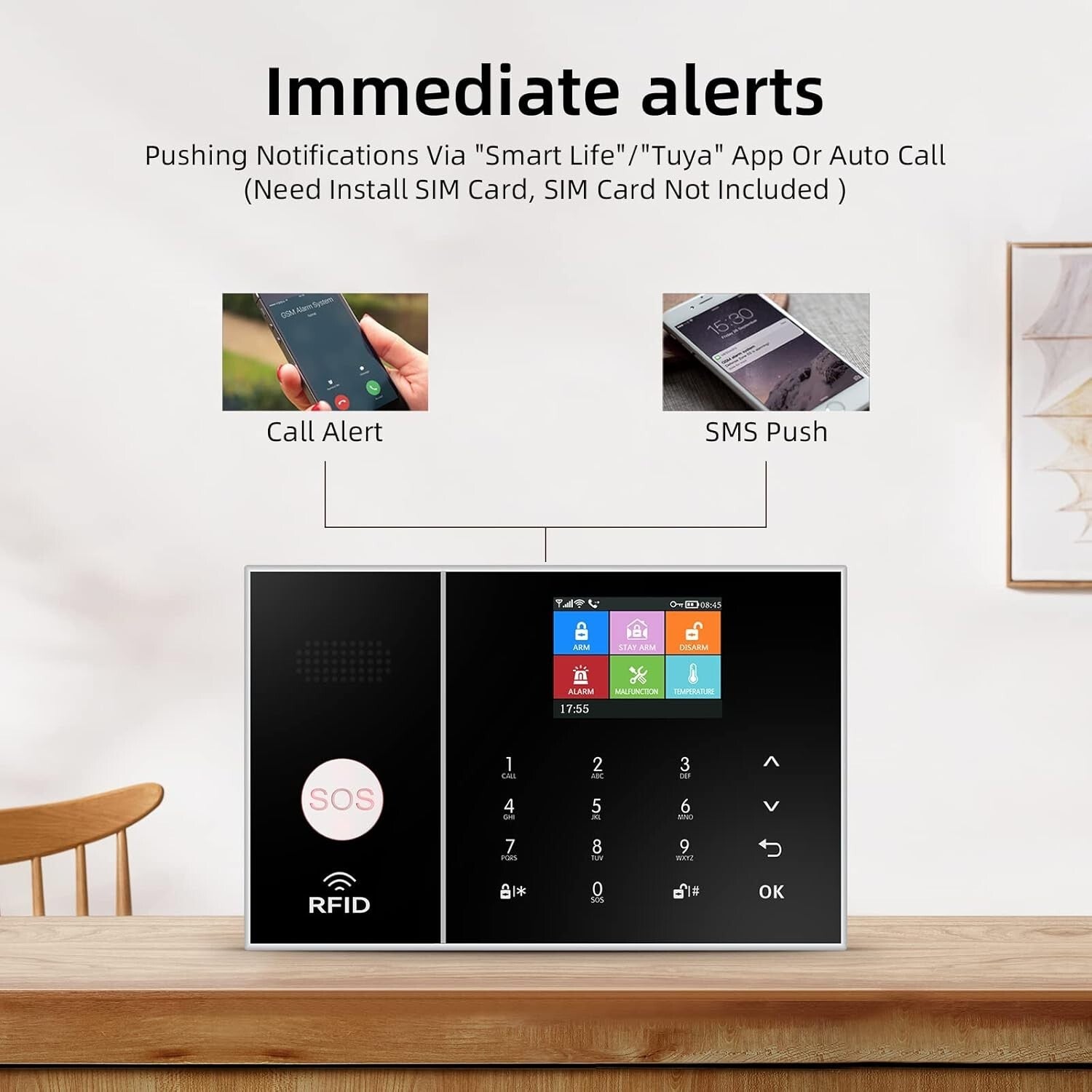 Ultimate Wireless Alarm System: 21-Piece Security Kit with TFT Display & Remote