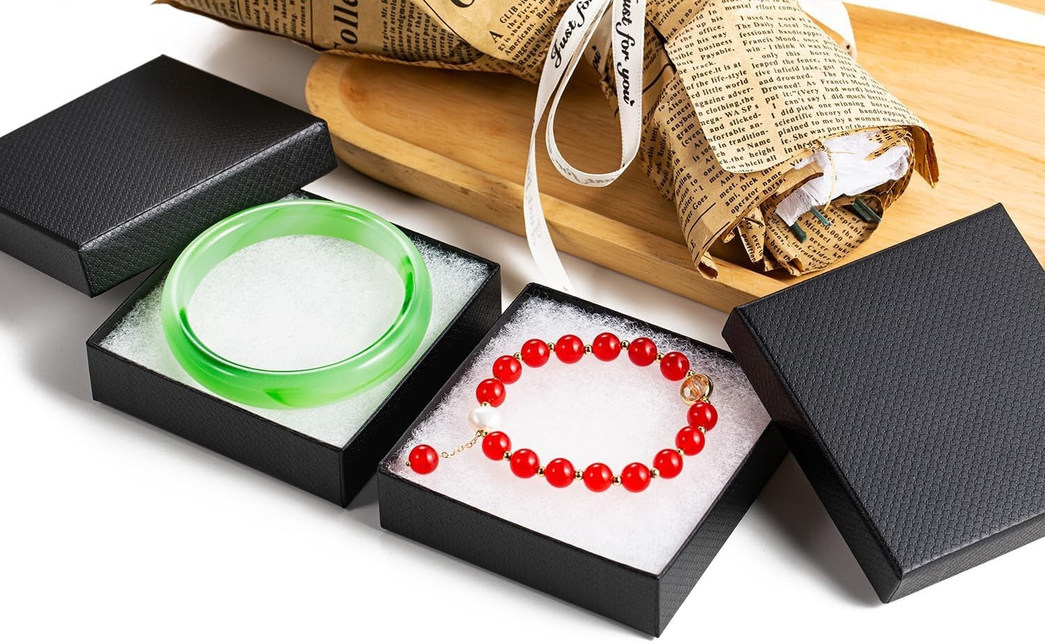 Sturdy Black Cardboard Jewelry Gift Boxes - 96 Multi-use Boxes for DIY | Elegant