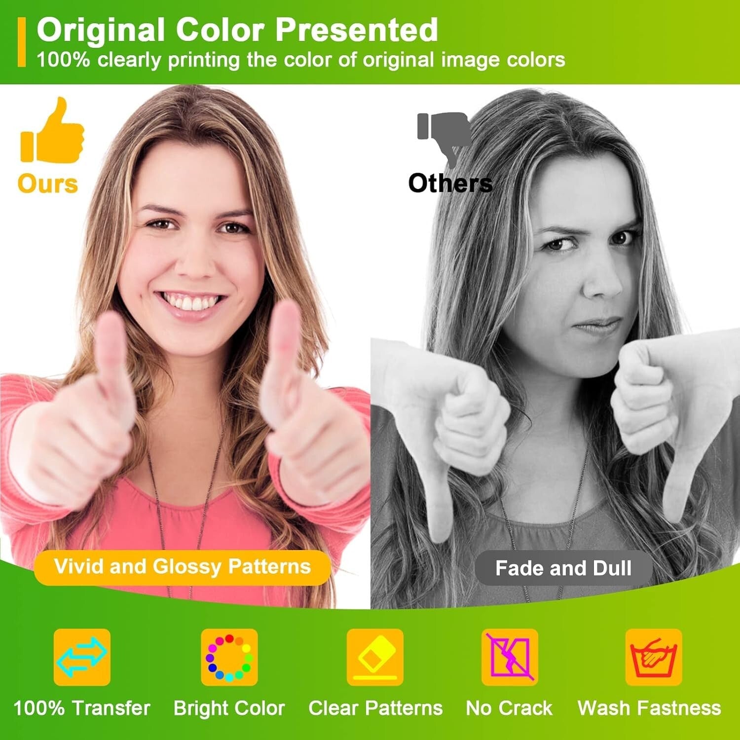 Premium Double-Sided DTF Transfer Film Roll 24" x 328ft for Vibrant Prints