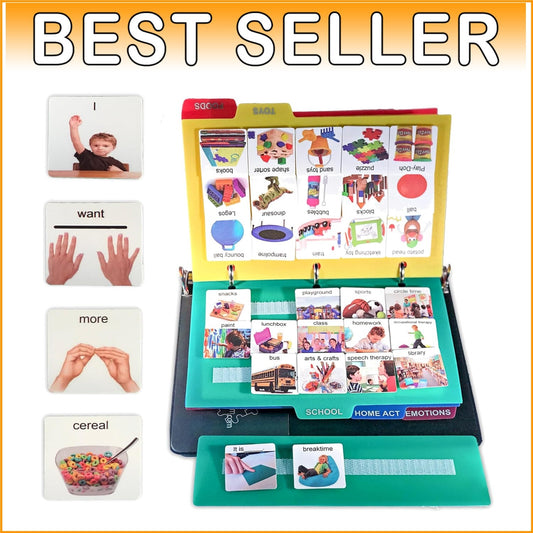 Durable Photo Communication Cards & Binder for Autism - Enhance Language Skills