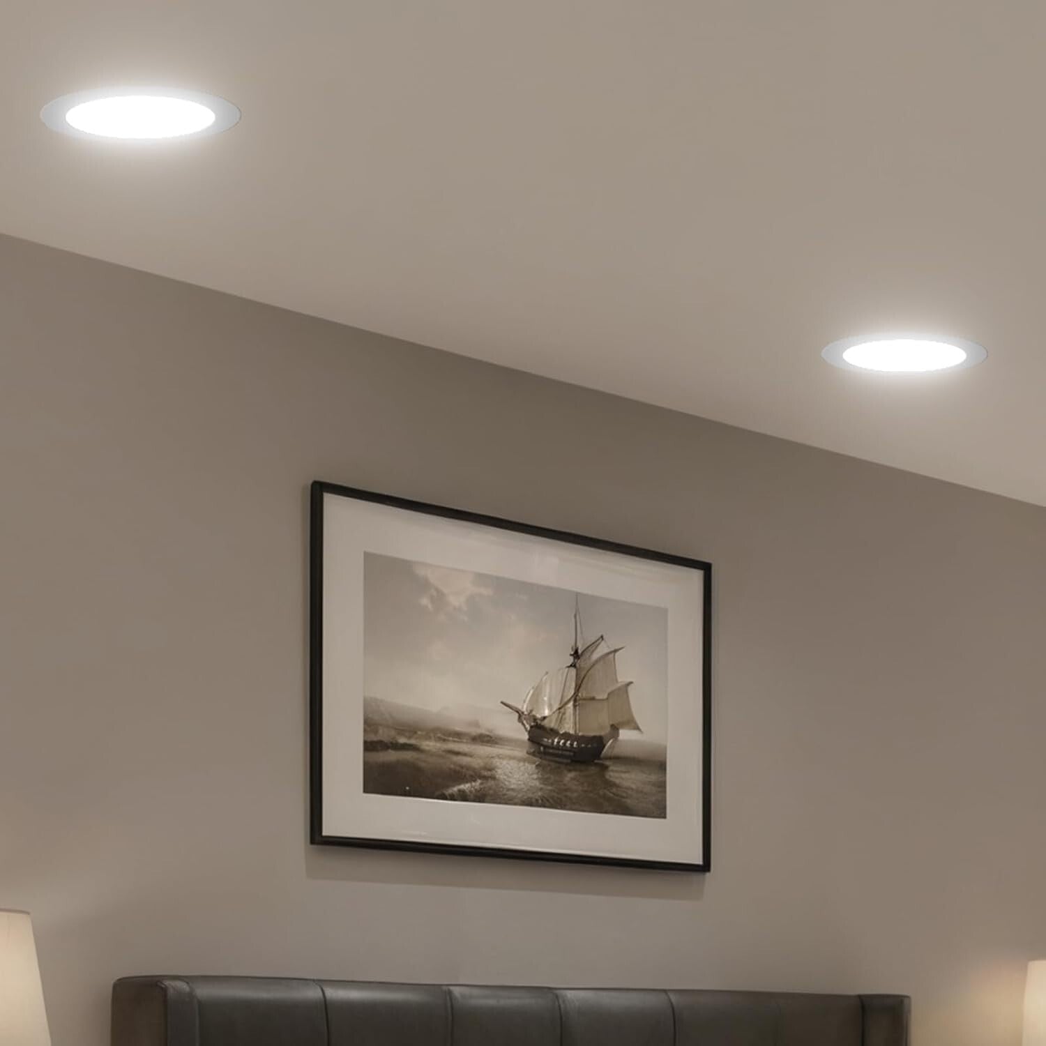 6 Pack 6-Inch Modern LED Recessed Lights - Dimmable, Color Selectable & Bright