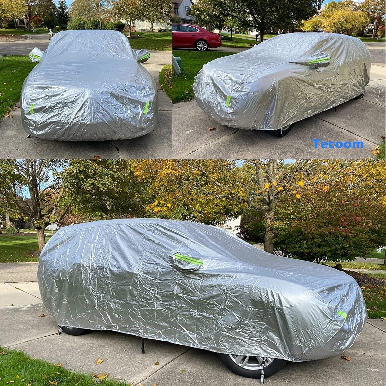 All-Weather Silver SUV Cover: Waterproof, Windproof & UV Layering Protection