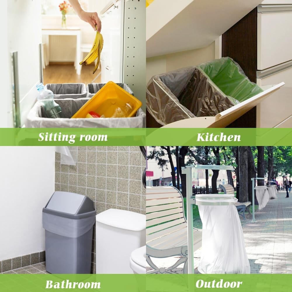 1200 Count Medium Trash Bags, 8 Gallon Clear Bin Liners for Everyday Cleanup