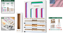 Load image into Gallery viewer, Space-Saving Bamboo Baggie &amp; Wrap Organizer with Slide Cutter for Neat Drawers
