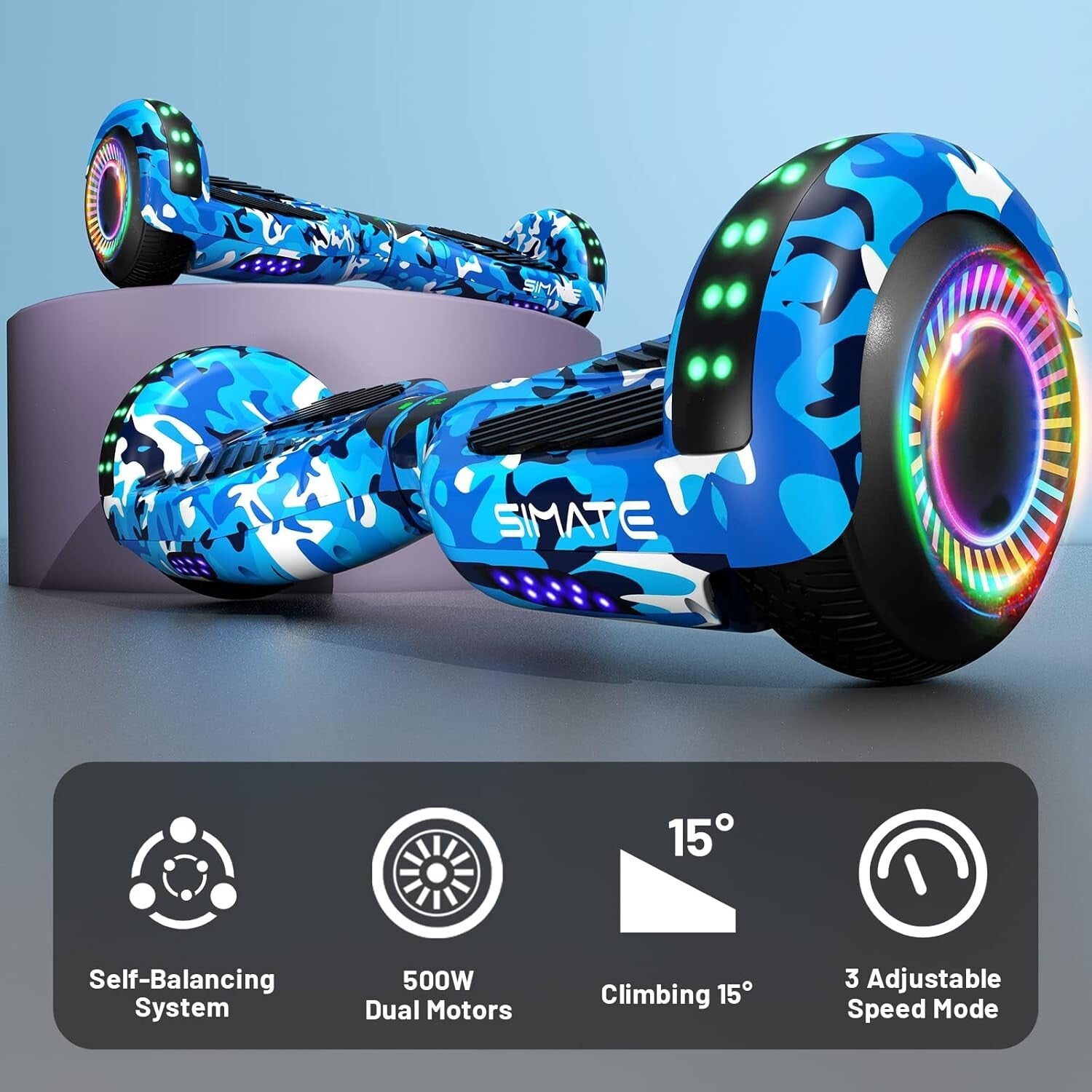 Durable Self-Balancing Hoverboard with Bluetooth - Perfect Gift for Everyone