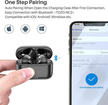 Load image into Gallery viewer, Matte Black Wireless Earbuds with 21-Hour Battery Life &amp; Active Noise Cancelling