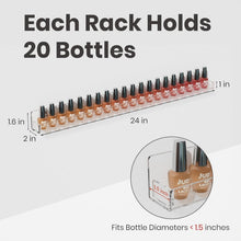 Load image into Gallery viewer, Removable Anti-Slip 6-Tier Nail Polish Wall Shelf - Holds 150 Bottles Securely