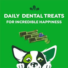 Load image into Gallery viewer, 60 Piece Petite Dog Dental Treats - Minty Fresh &amp; Blueberry Flavor for Care