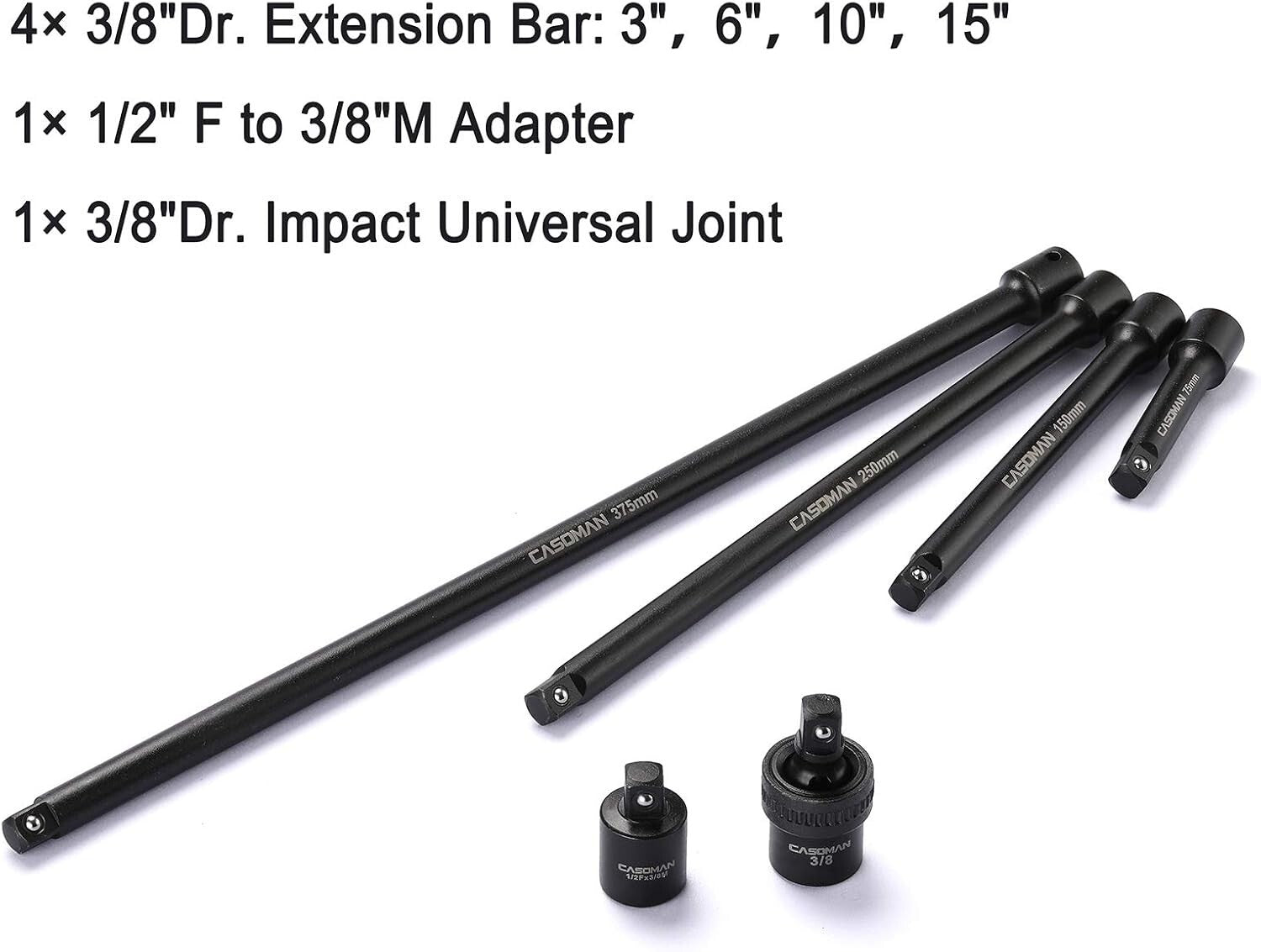 Heavy Duty 3/8" Drive Master Socket Set - Durable Chrome Moly Construction