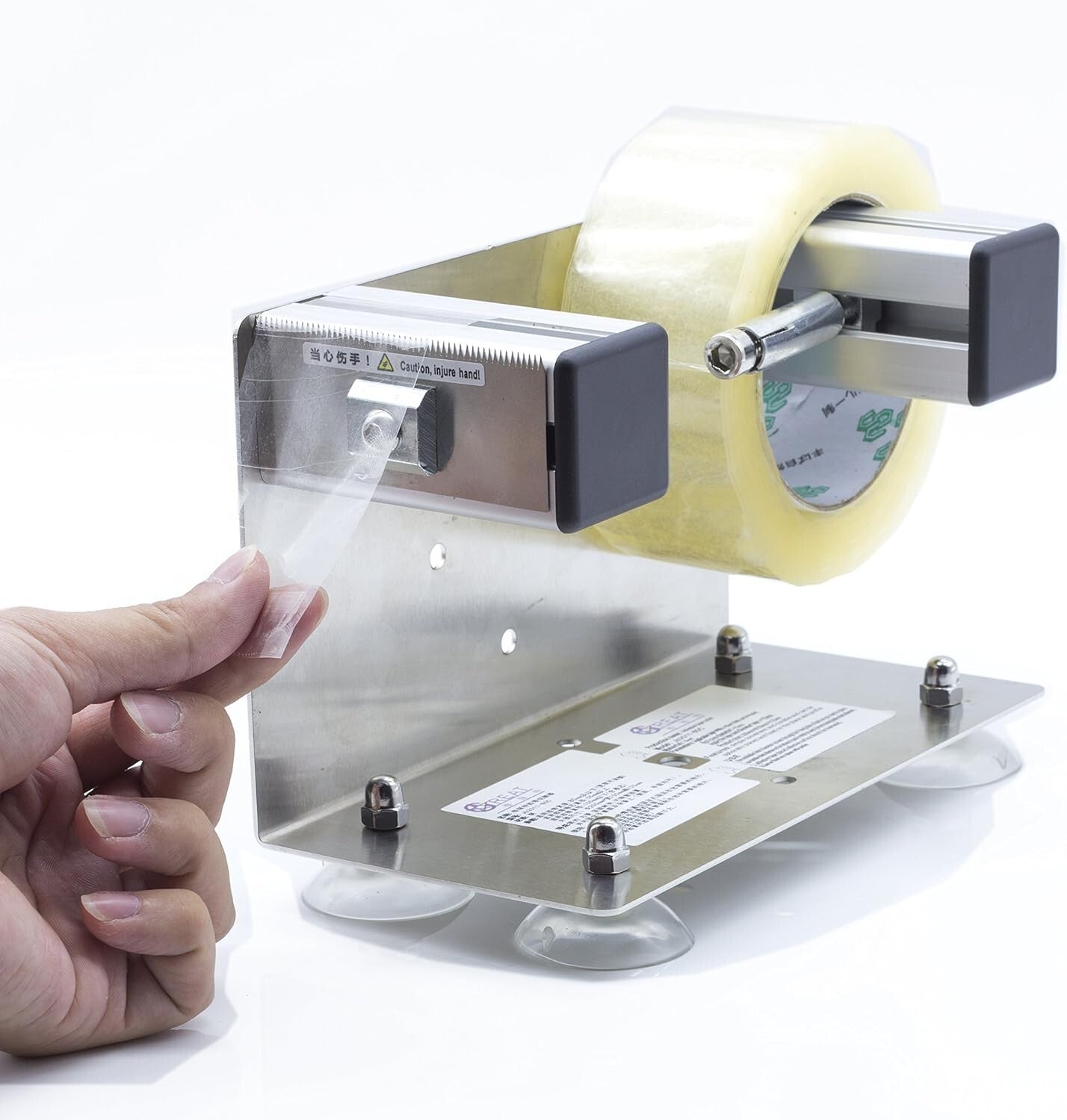 2''/3'' Stainless Steel Desktop & Wall-Mounted Tape Dispenser with Suction Cup