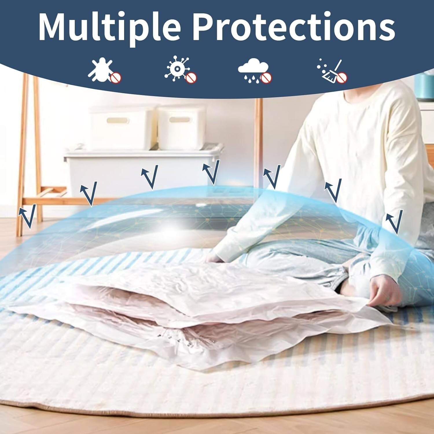 Heavy-Duty Vacuum Seal Bags Set (25), 5 Sizes + Electric Air Pump Included