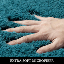 Load image into Gallery viewer, Ultra Absorbent Teal Bath Mats Set - 3-Piece Soft Microfiber for Comfort