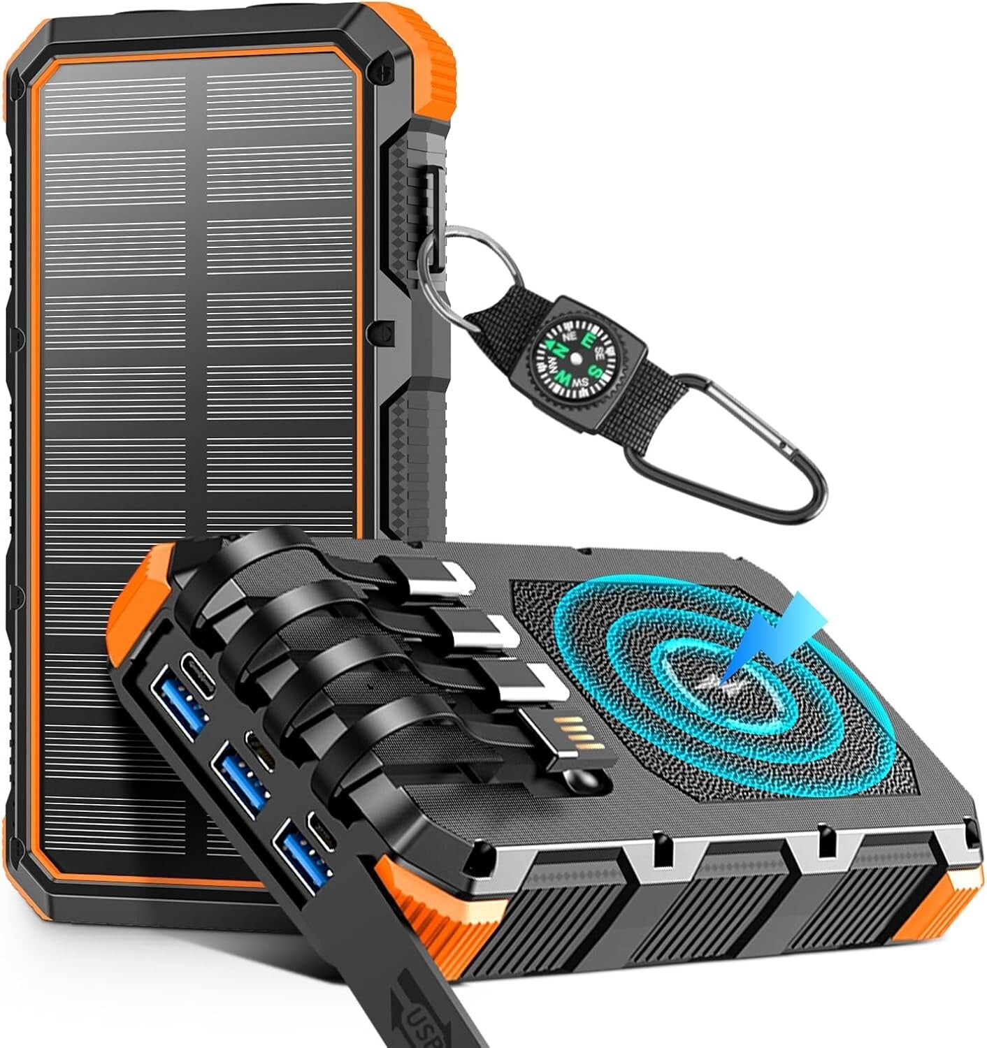 Premium 49800mAh Wireless Solar Charger – Multi-Device Fast Charging Power Bank