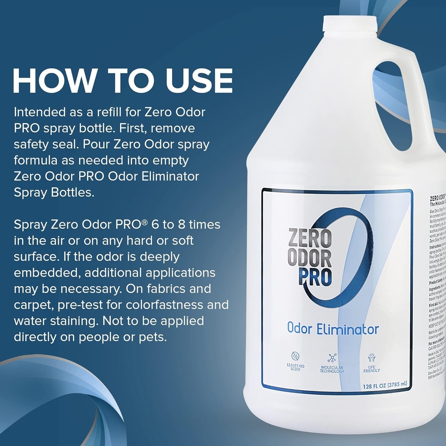 Powerful 128oz Odor Eliminator Spray - Effective Smoke & Pet Odor Remover
