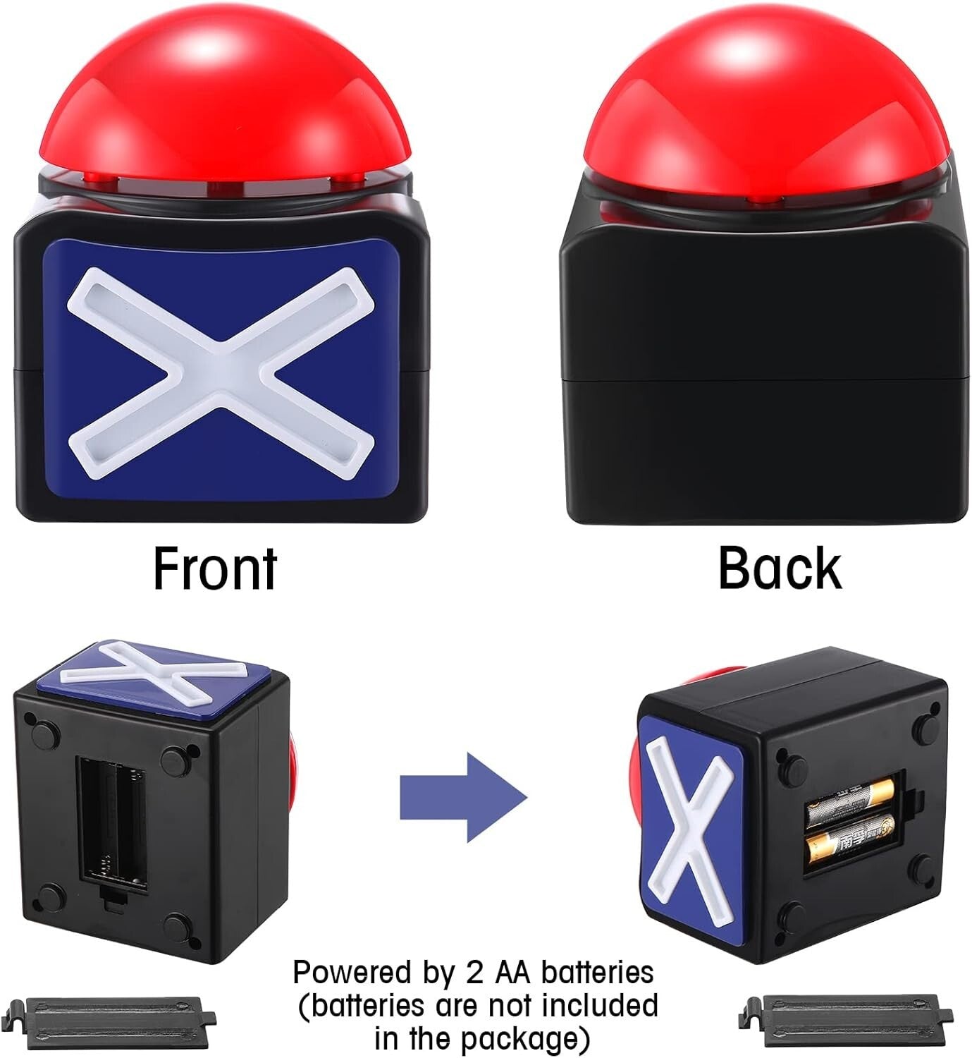 Compact Sound-Activated Buzzers for Game Shows – 6 Interactive Buttons Included
