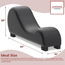 Load image into Gallery viewer, Stylish Midnight Black Chaise Lounge - Modern Accent for Relaxation &amp; Meditation