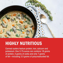Load image into Gallery viewer, Gourmet Smoked Oysters in Oil (24 Cans, 3.75 oz Each) - Indulgent &amp; Healthy