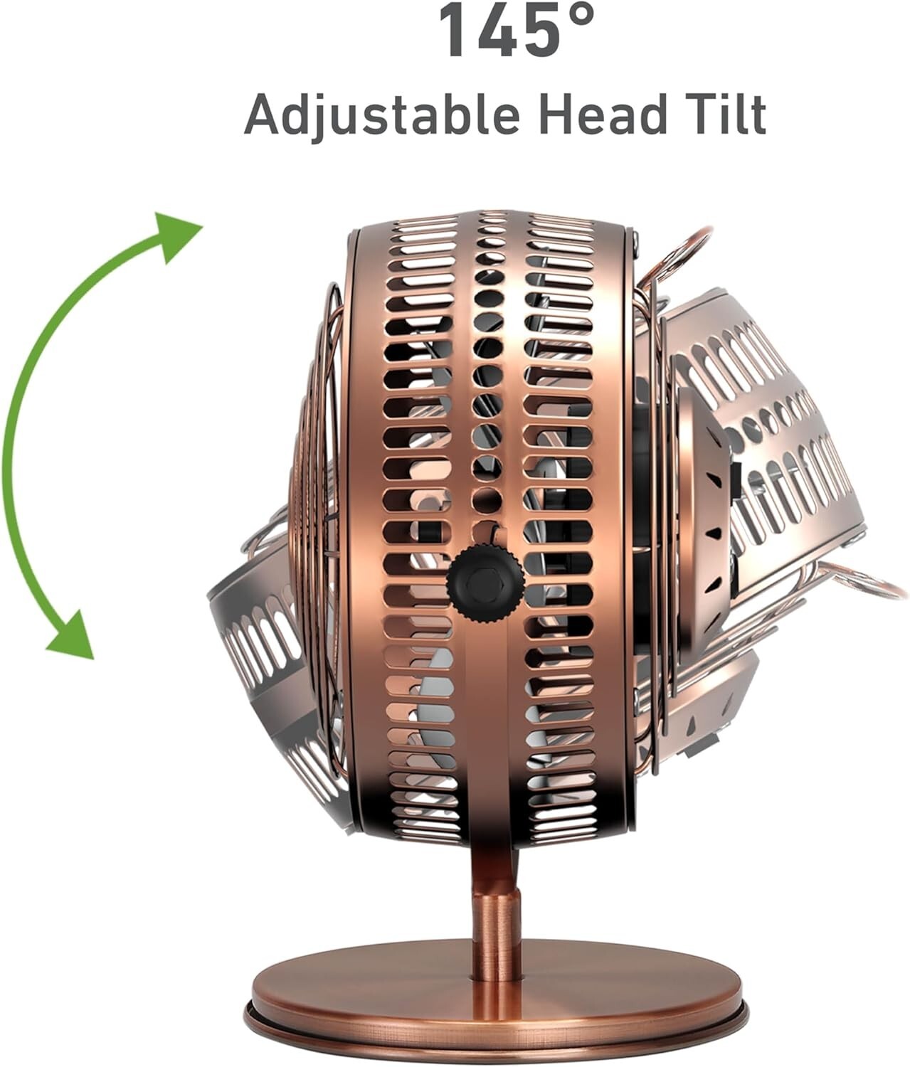 Elegant 6-Inch Desk Fan with Brushed Copper Finish - Home & Office Essential