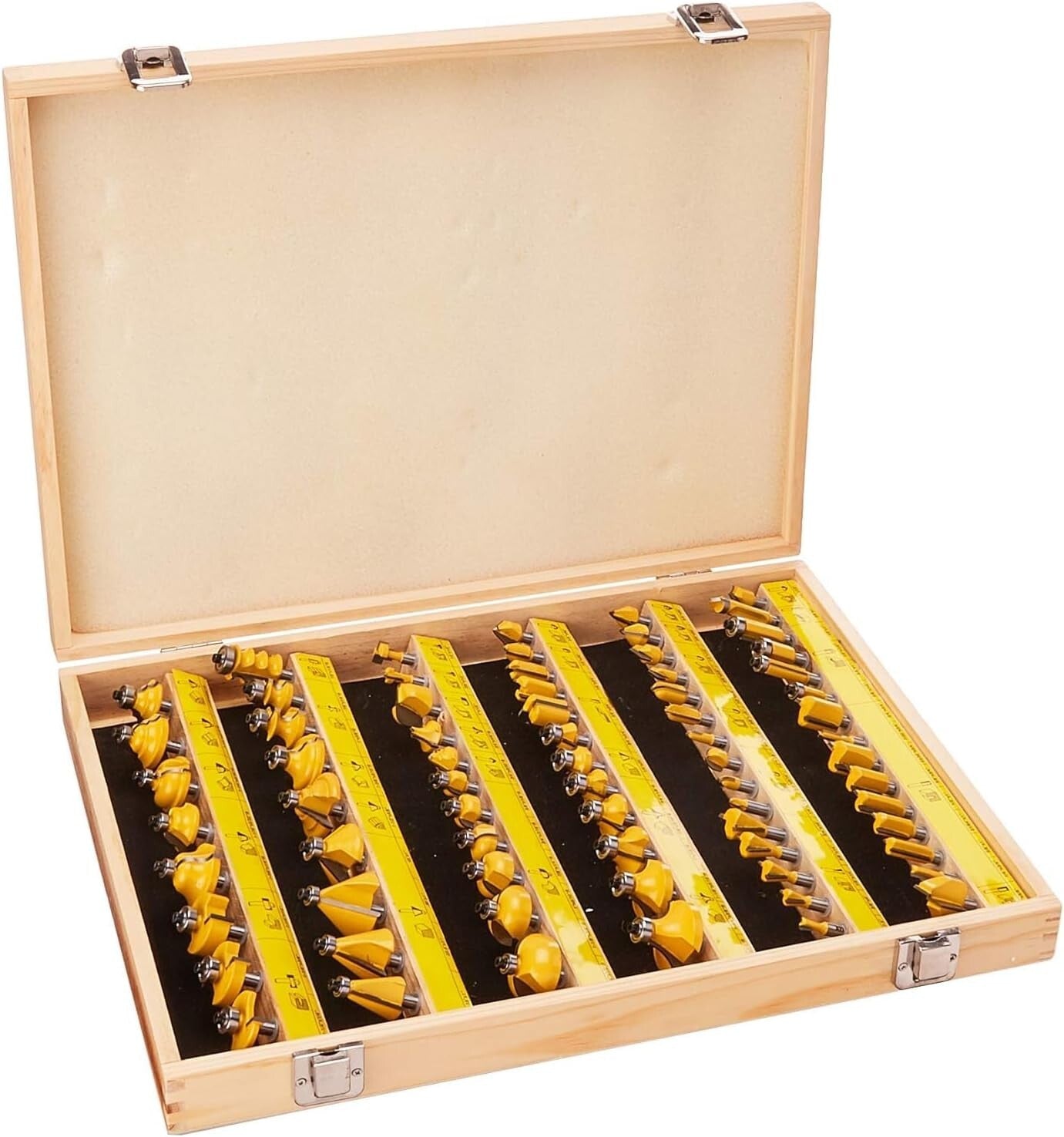 70-Piece Tungsten Carbide Router Bit Set - Precision 1/4 Shank for Woodwork