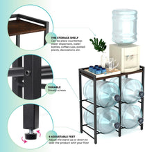 Load image into Gallery viewer, Space-Saving Rustic Water Jug Rack for 4 Bottles - Modern Kitchen Organizer