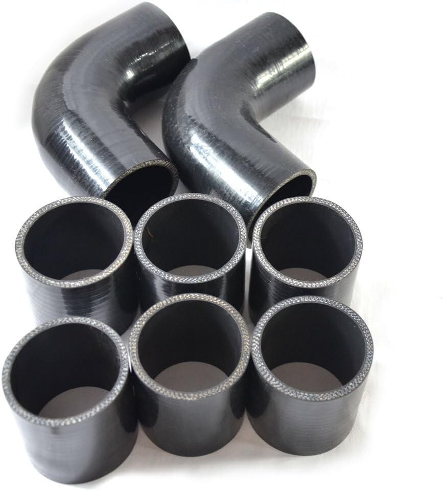 Complete Aluminum Turbo Intercooler Pipe Kit 2.5" with 16 Stainless Steel Clamps