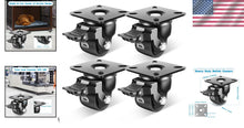 Load image into Gallery viewer, 2200 LB Load Capacity Heavy Duty Casters with Brake - Set of 4 Industrial Wheels