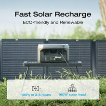 Load image into Gallery viewer, RIVER 2 Power Station - 1 Hour Fast AC Recharge, 600W Light &amp; Portable Option