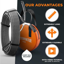 Load image into Gallery viewer, Heavy-Duty 50 FT Drain Snake with Video Guide - Master Your Plumbing Needs