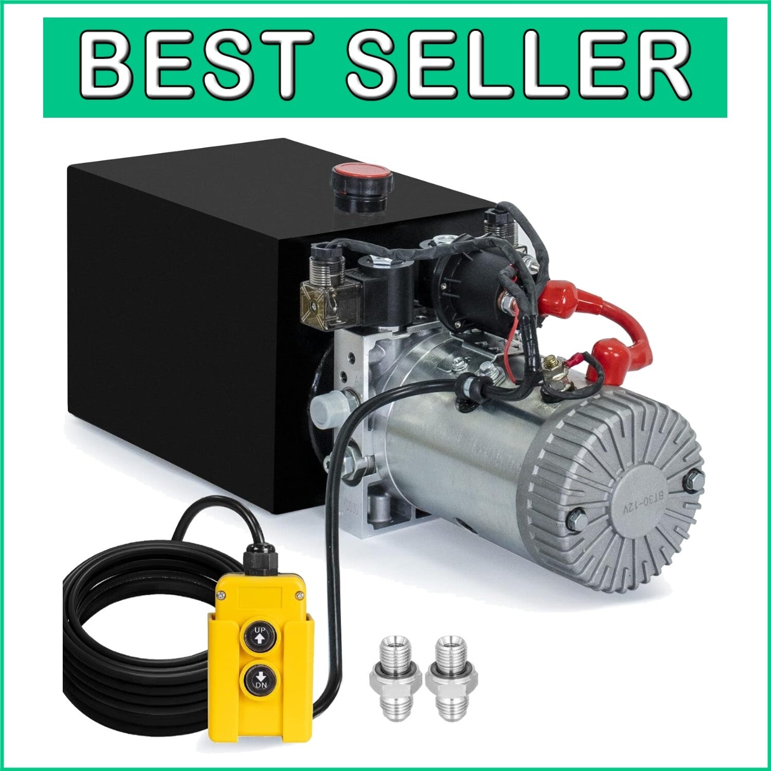 Compact 15 Quart Hydraulic Power Unit - Ideal for Trailers, Forklifts, and More