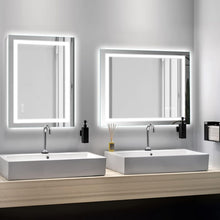 Load image into Gallery viewer, Stepless Dimmable Frontlit &amp; Backlit Bathroom Mirror - Unframed, Shatterproof