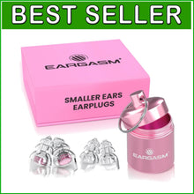 Load image into Gallery viewer, 21 dB High Fidelity Earplugs for Smaller Ear Canals - Includes Waterproof Case