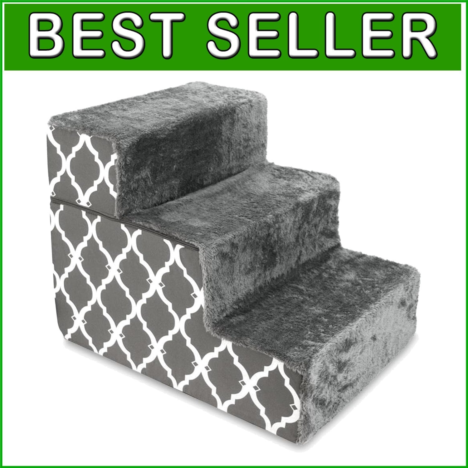 Stylish Pet Stairs - Foldable and Non-Slip Foam Steps for Easy Furniture Access