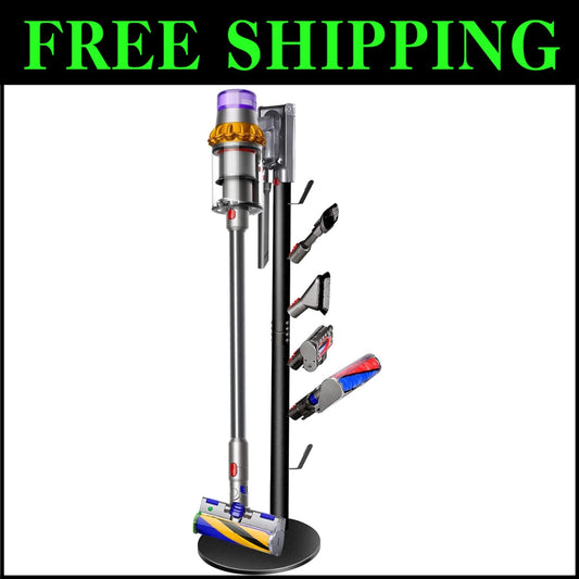 Heavy-Duty Storage Stand for Cordless Vacuums - Includes Storage Bag & Hooks
