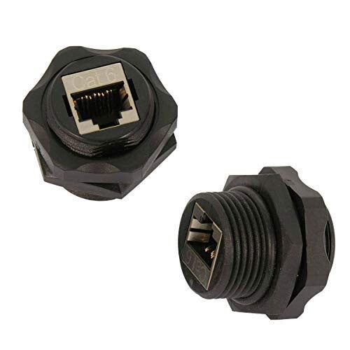 High-Quality Shielded RJ45 Female Coupler - 10 Pack with IP67 Water Protection