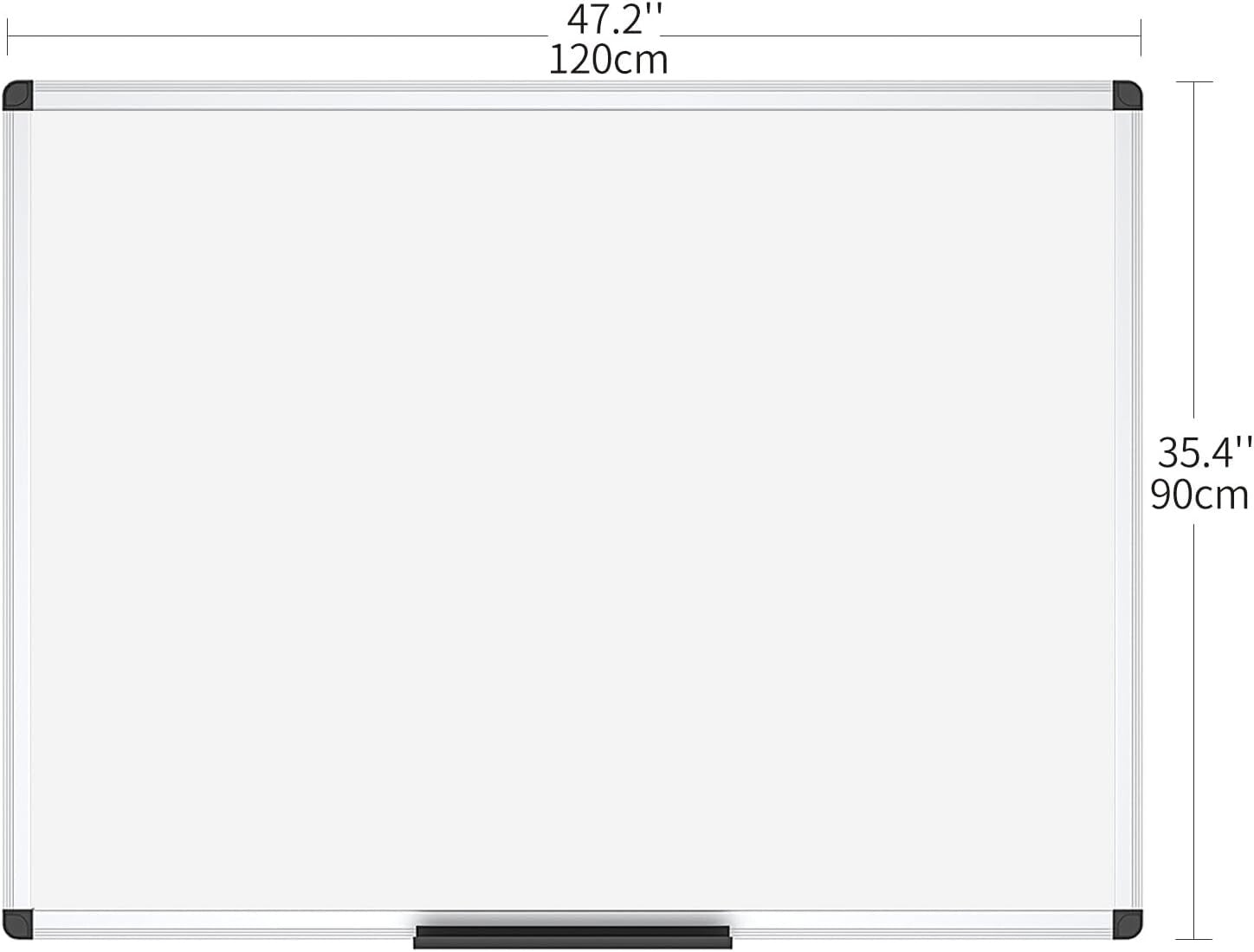 Customizable 48x36 Dry Erase Board with Magnetic Surface - Silver Frame Elegance