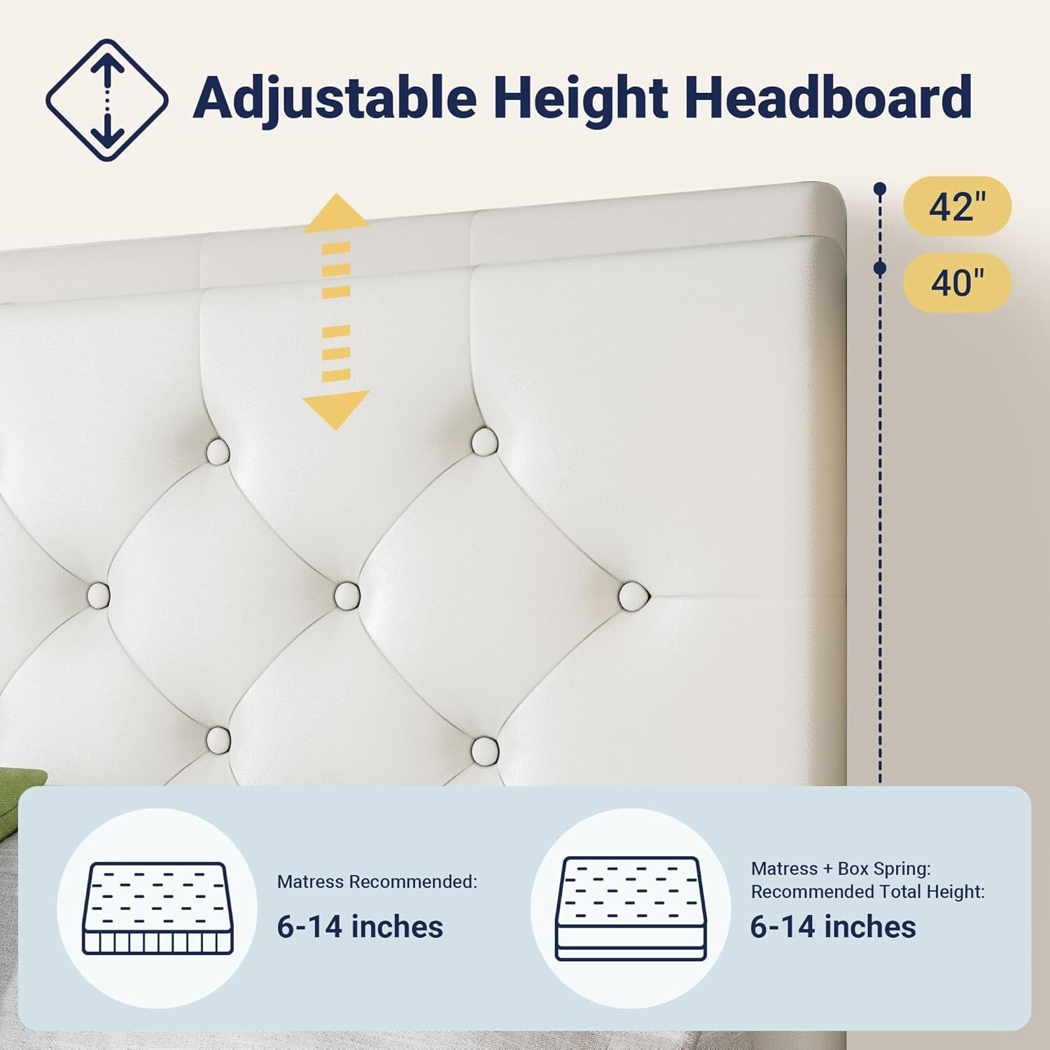 Elegant Full Size Upholstered Platform Bed with Storage Drawers - No Box Spring