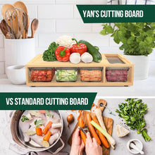 Load image into Gallery viewer, Space-Saving Bamboo Cutting Board &amp; Drawer Set - Perfect for Hosting and Gifting
