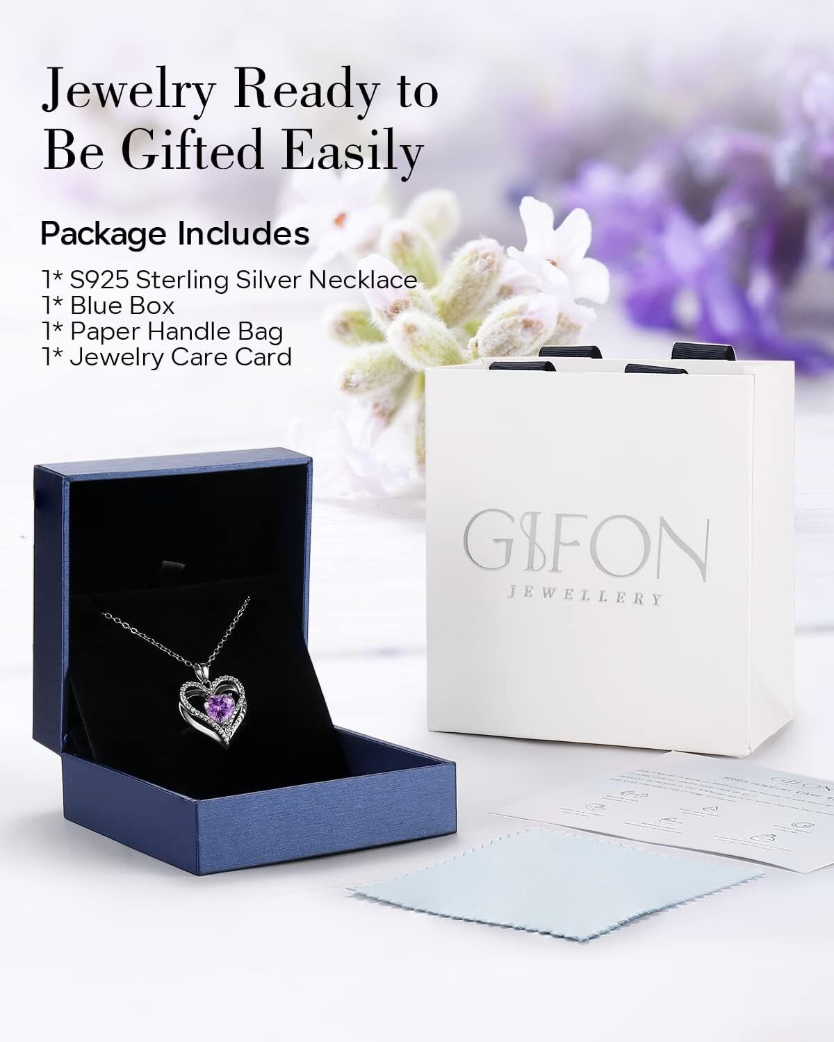 Customizable Birthstone Necklace in S925 Silver - Distinctive Gifts for Women