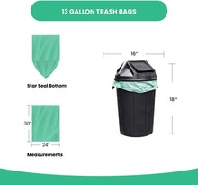 Load image into Gallery viewer, Sustainable 13 Gallon Compost Trash Bags - 150 Count | Leak-Proof &amp; Unscented