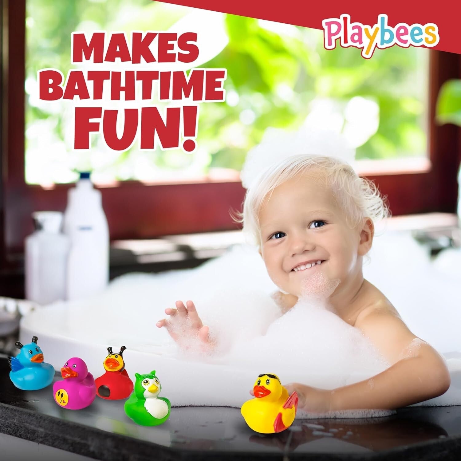 Vibrant 100 Count Rubber Duck Assortment - Perfect for Pools & Parties