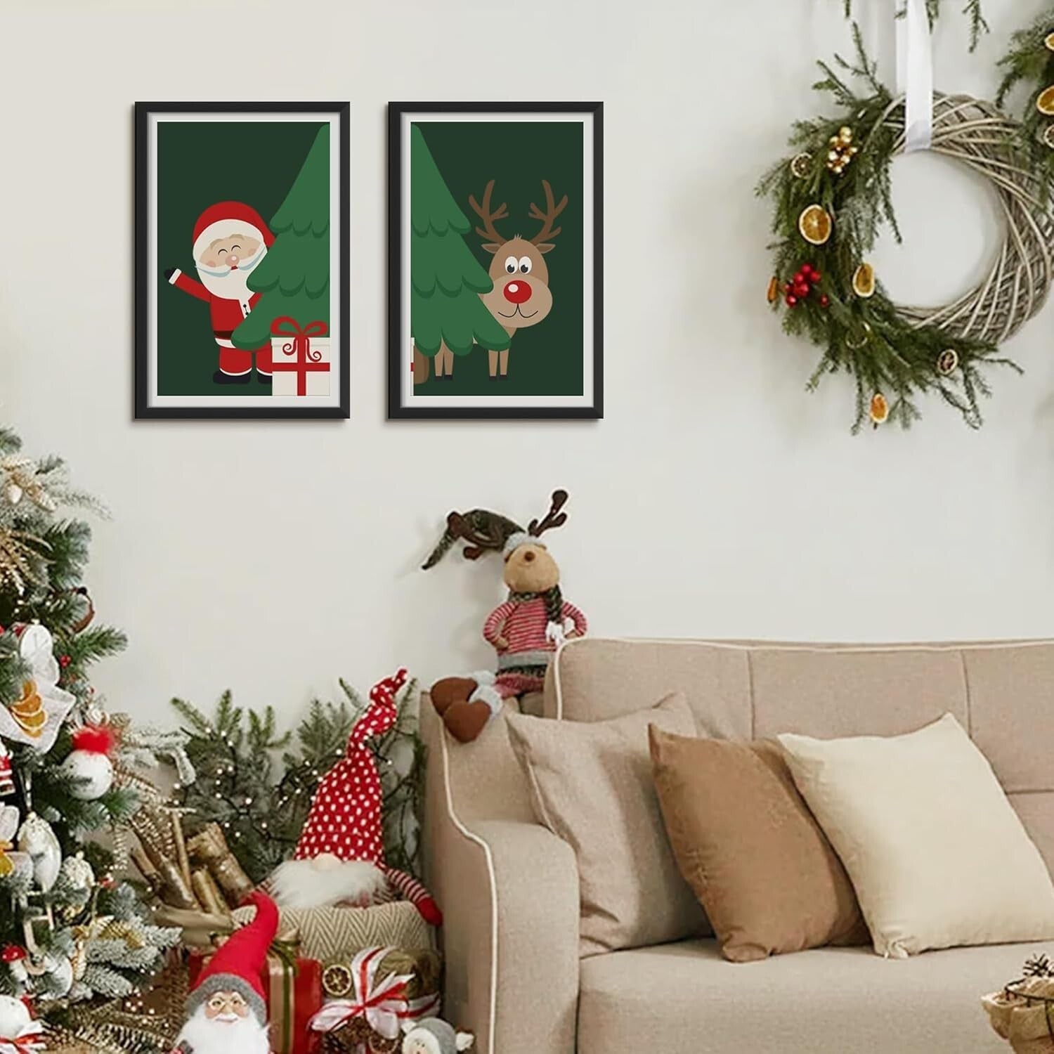 Elegant Black Picture Frame Set of 5 - 12x18 or 11x17 with Mat, Perfect Gift