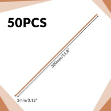 Load image into Gallery viewer, 50-Piece Solid Copper Rods 11.8'' Long, 0.12'' Diameter for Versatile Crafts