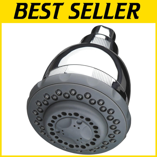 Wall-Mounted Filtered Showerhead – 10,000 Gallon Capacity with Massage Settings